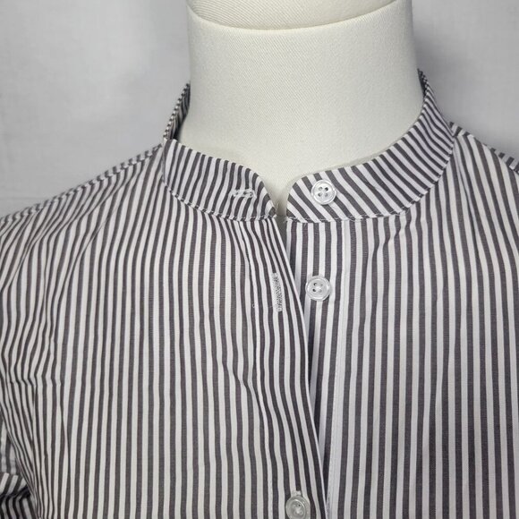 Madewell Striped Classic Lightweight Button-Front Tiered Shirt Dress Size XXS - Picture 2 of 14